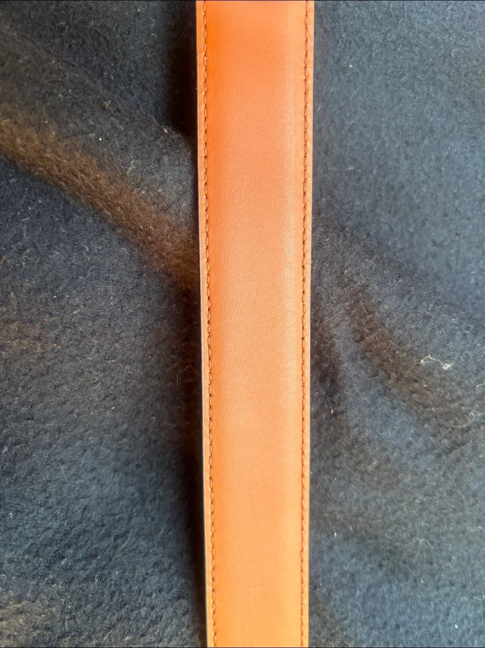 Brooks Brothers Tan Leather Dress Belt with Embossed Logo